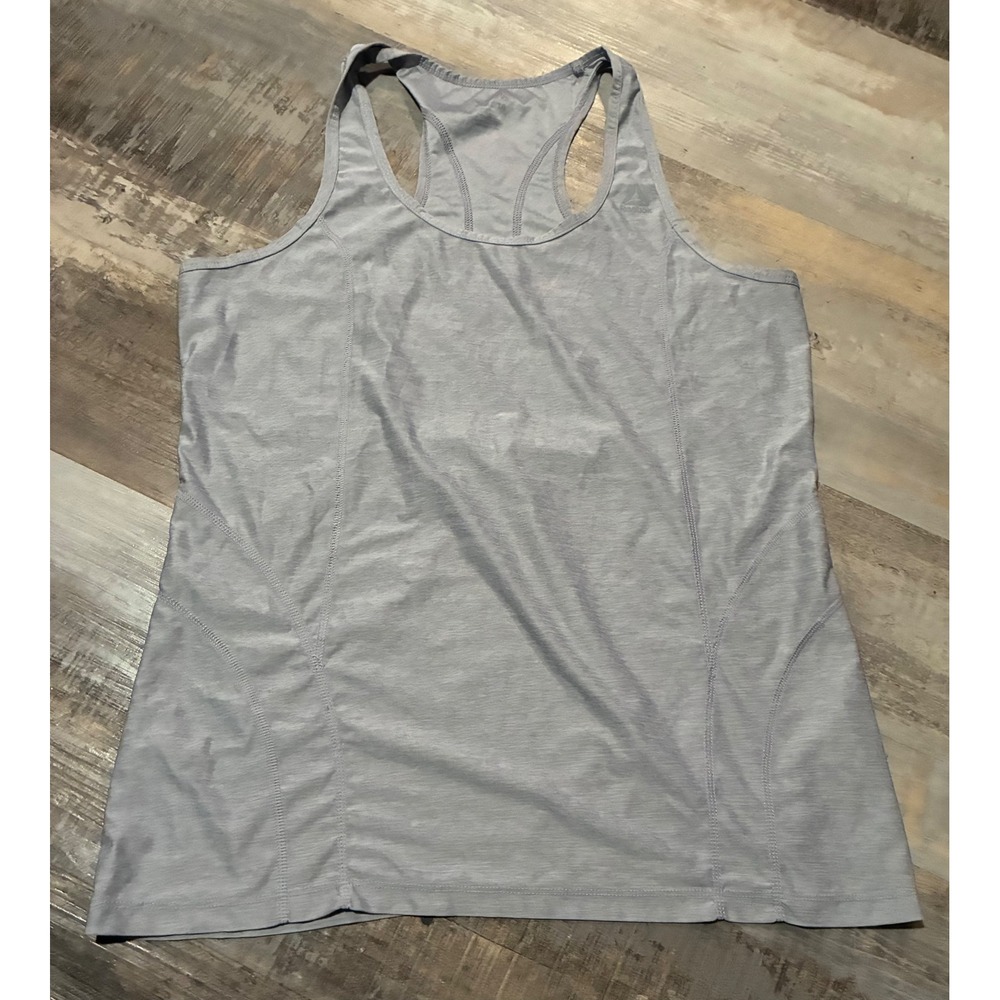Reebok Womens Heather Gray Racerback Activewear Tank Top XL Gym Yoga Running